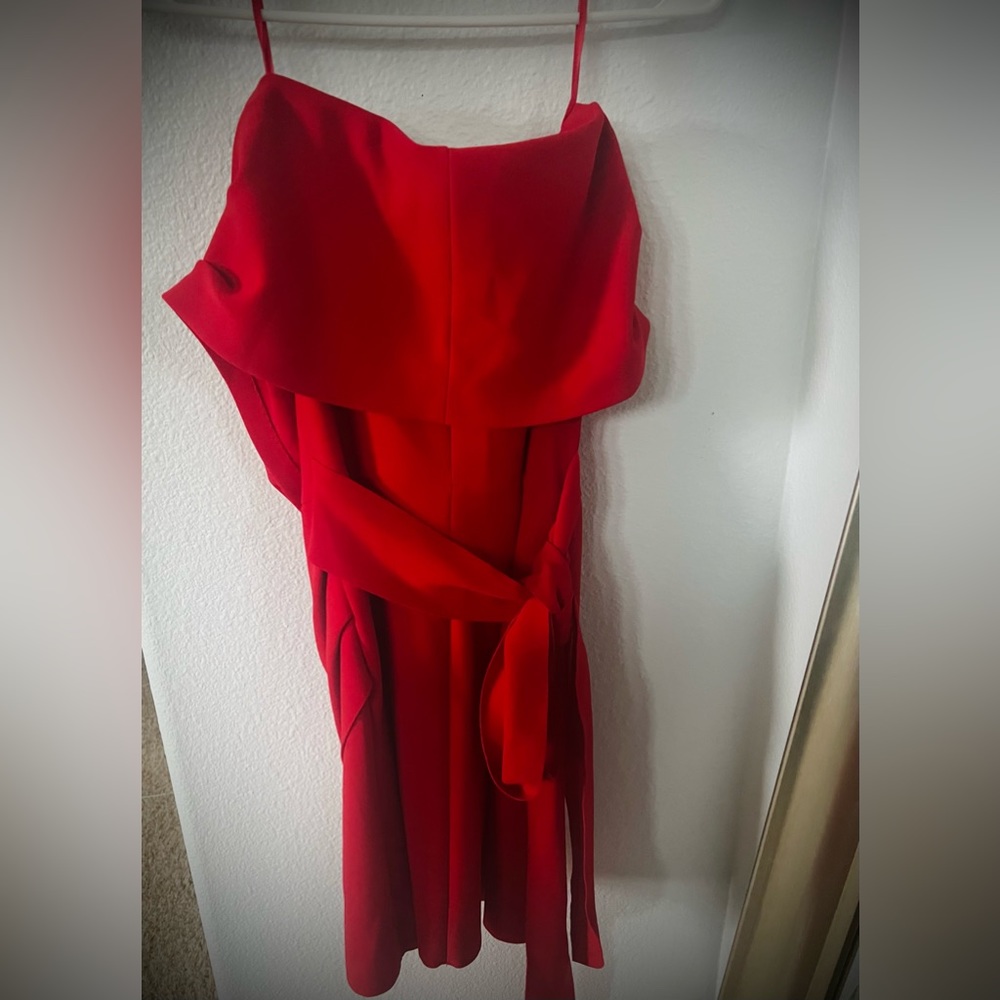 Red off shoulder dress - Picture 9 of 10